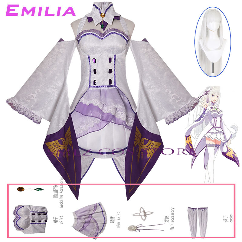 Anime Cosplay Dress For Women - Costume Cosplay di Emilia da Re