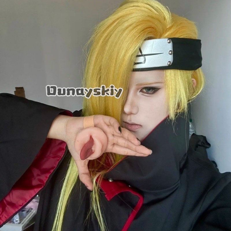 Anime Cosplay Ninja - LWW29*Costume Cosplay Deidara con Mantello, Fascia
