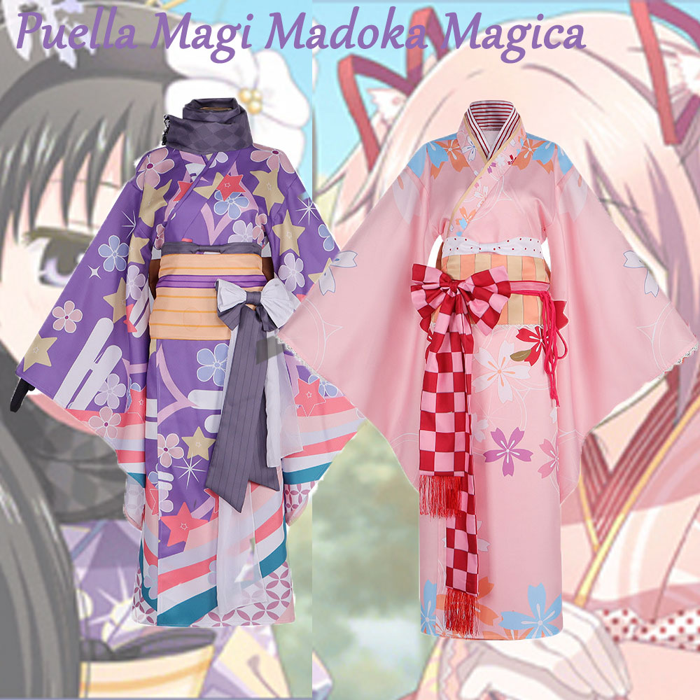 Anime Cosplay Diy - Accappatoio Kimono Cosplay Puella Magi Madoka