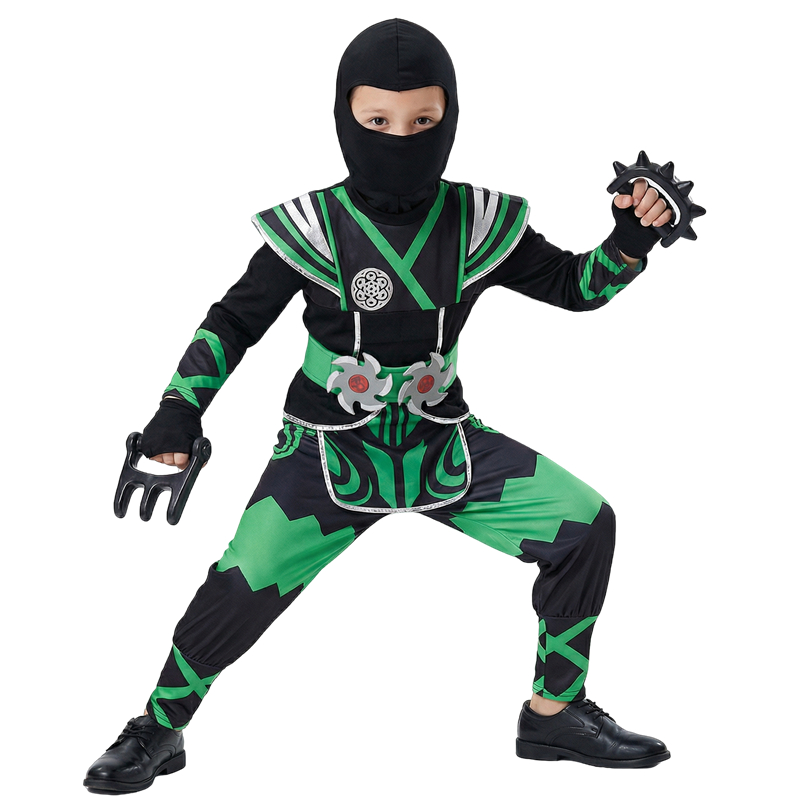 Anime Cosplay Ninja - Costume da Ninja Verde per Bambini