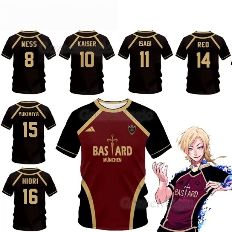 Quick Anime Cosplay - T-Shirt Sportiva da Uomo a Maniche