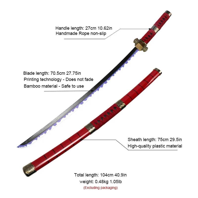 2026 Set di 3 Spade di Roronoa - Anime Cosplay Katana recensione e prezzo