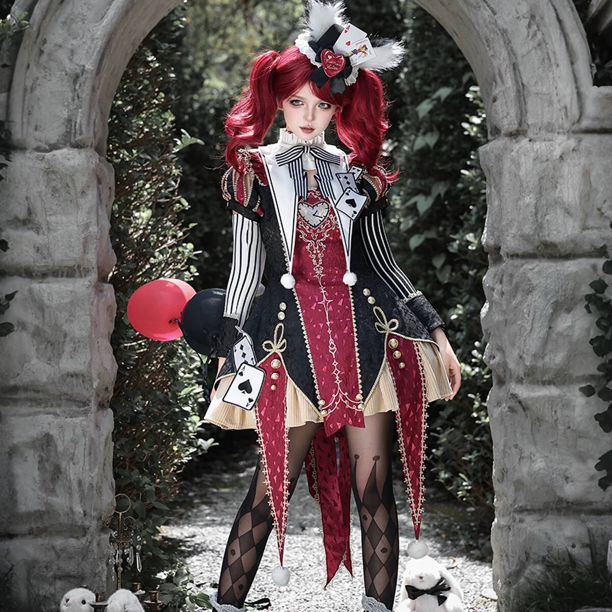 Nuovo Costume da Circo Maniac, - Anime Cosplay Red recensione e prezzo